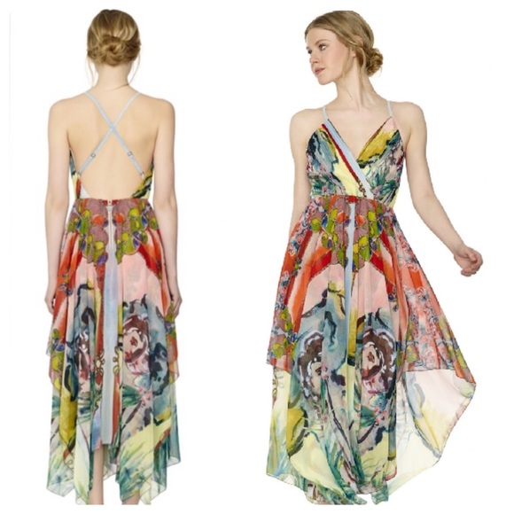 🛍SOLD🛍ALICE + OLIVIA Orly Handkerchief Dress - Picture 3 of 7